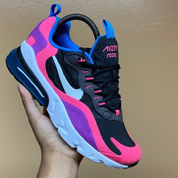 Nike Air Max 270 React “Black Hyper Pink Vivid Purple” Size 8.5 🚨READ BELOW!🚨 - Picture 6 of 17